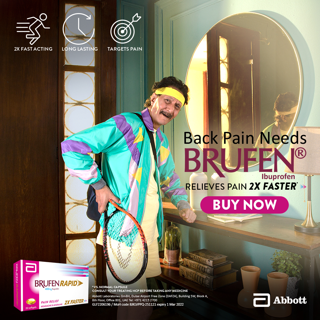 Brufen back pain print ad