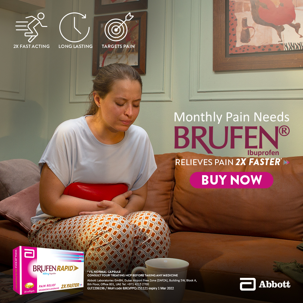 Brufen period pain print ad